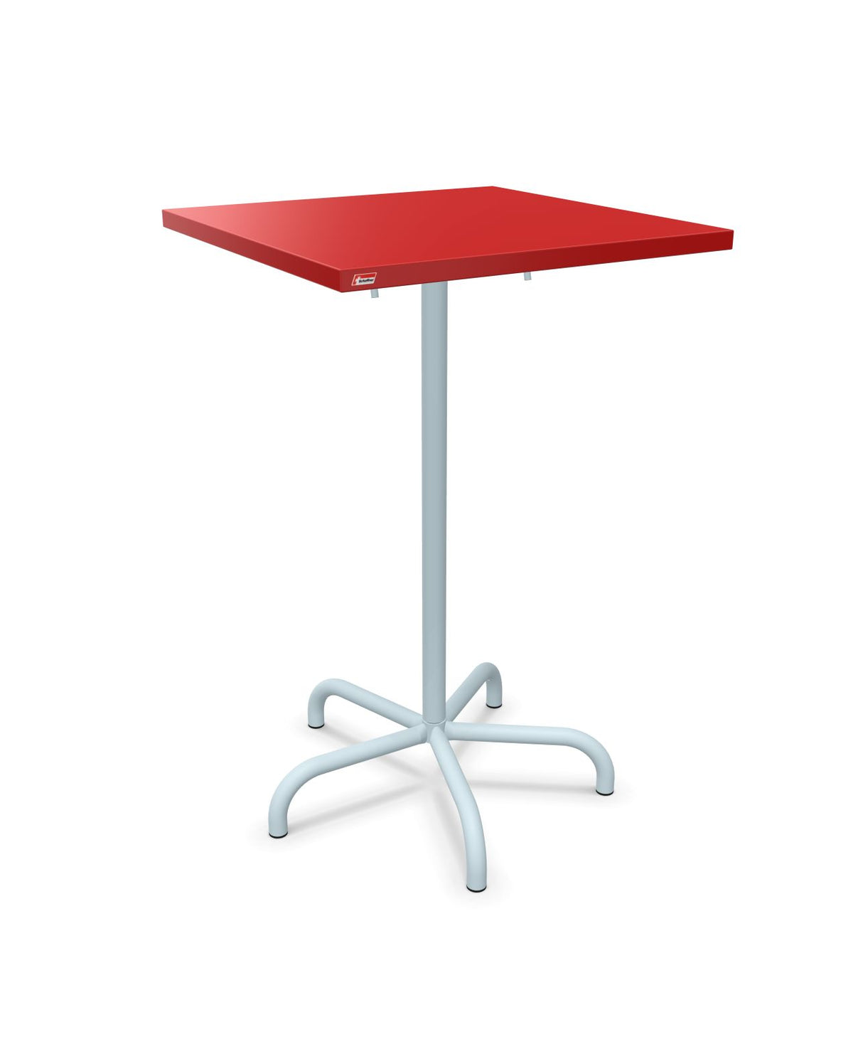 Schaffner Säntis Table haute rabattable 70x70cm h:110cm Rouge 30 Bleu Pastel 51 