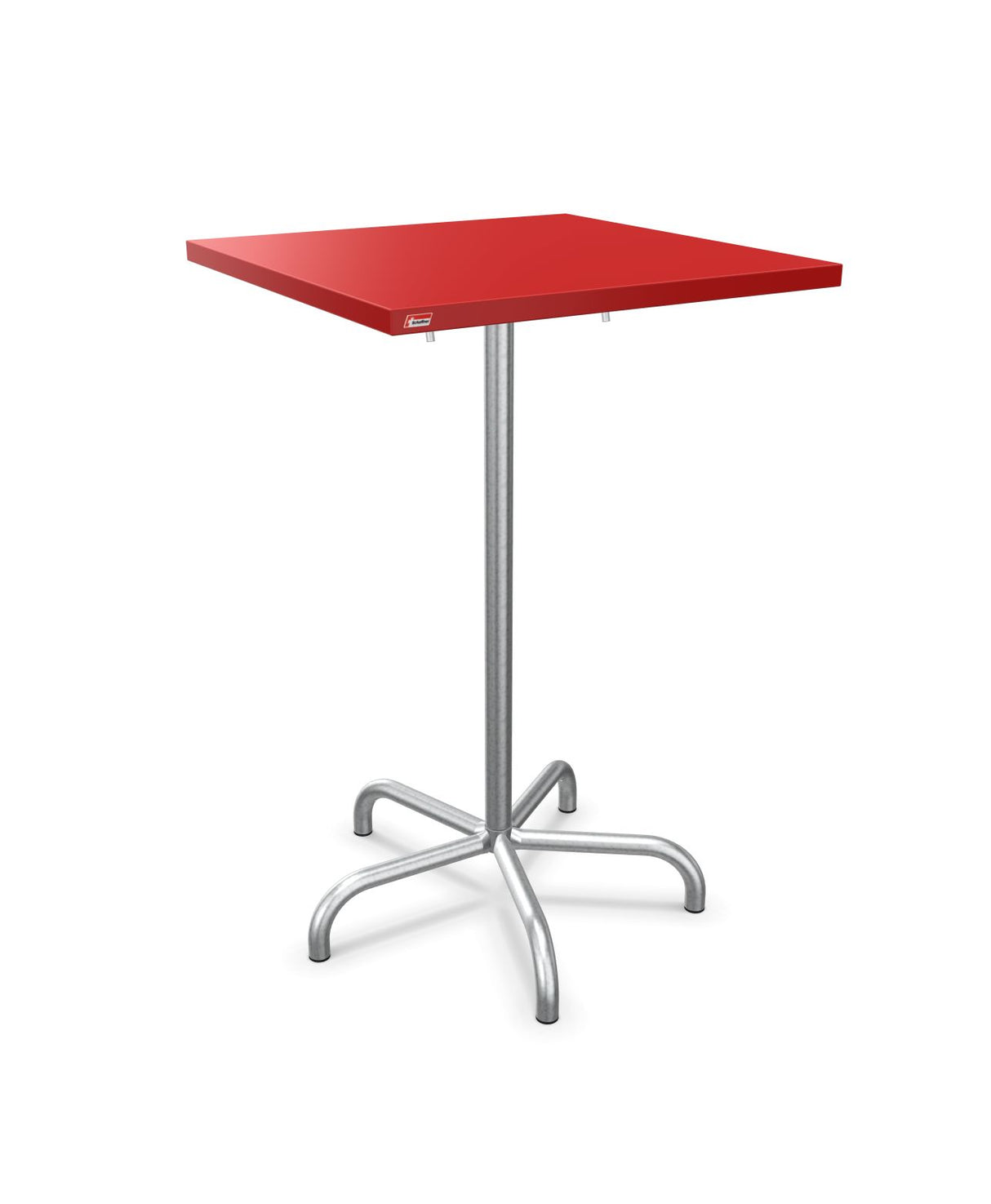 Schaffner Säntis Table haute rabattable 70x70cm h:110cm Rouge 30 Galvanisé à chaud 02 