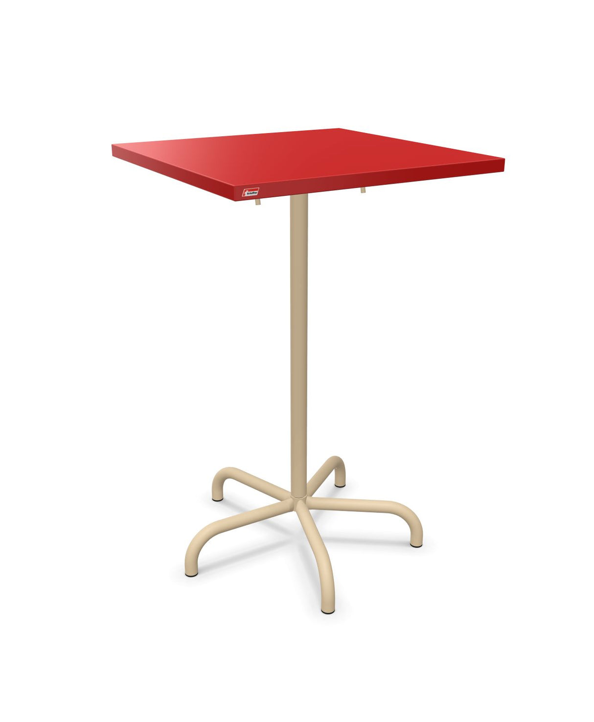 Schaffner Säntis Table haute rabattable 70x70cm h:110cm Rouge 30 Marron Pastel 83 