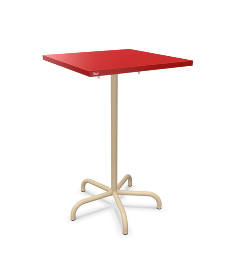 Schaffner Säntis Table haute rabattable 70x70cm h:110cm Rouge 30 Marron Pastel 83 