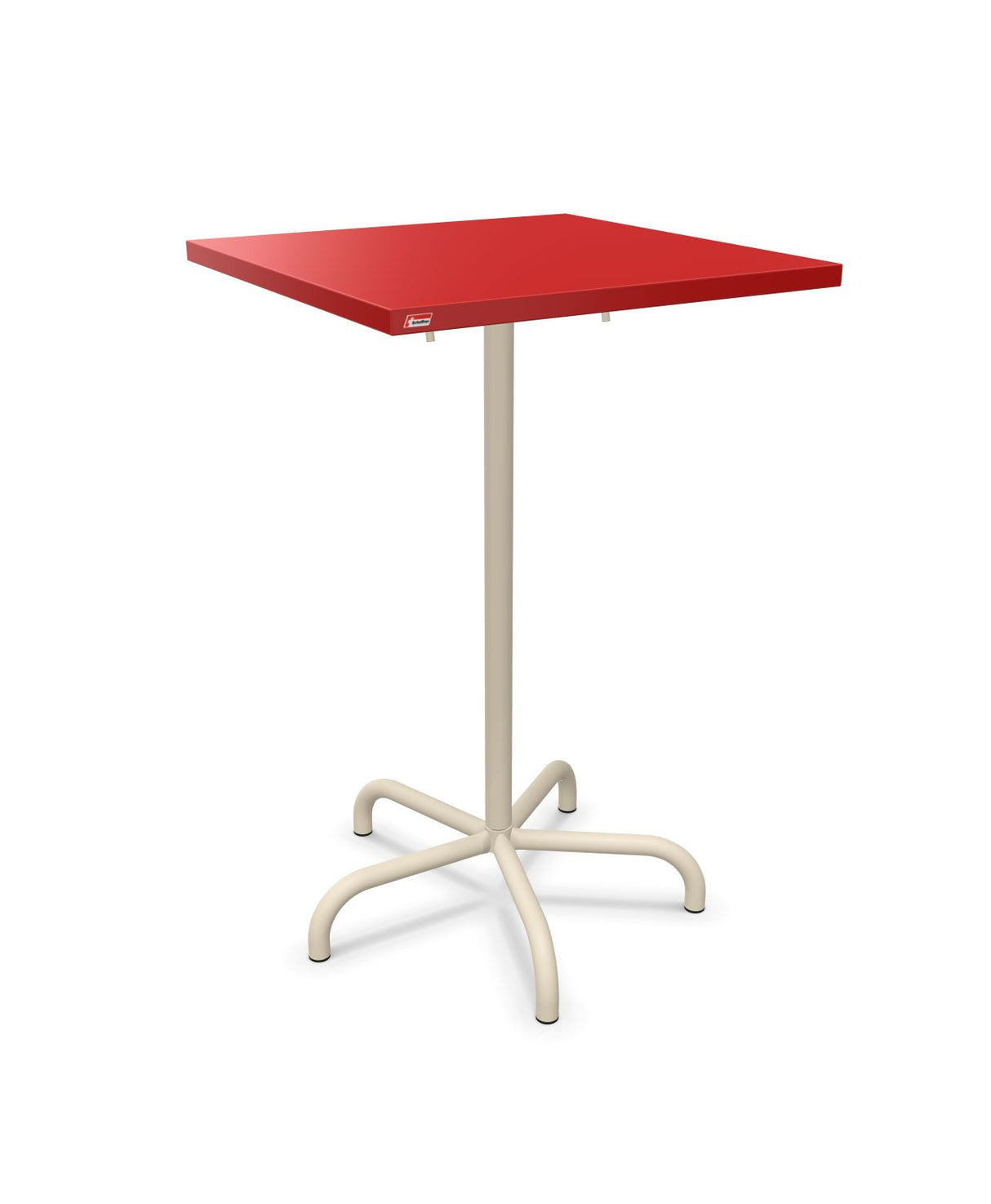 Schaffner Säntis Table haute rabattable 70x70cm h:110cm Rouge 30 Sable Pastel 15 