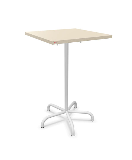 Schaffner Säntis Table haute rabattable 70x70cm h:110cm Sable Pastel 15 Blanc 90 