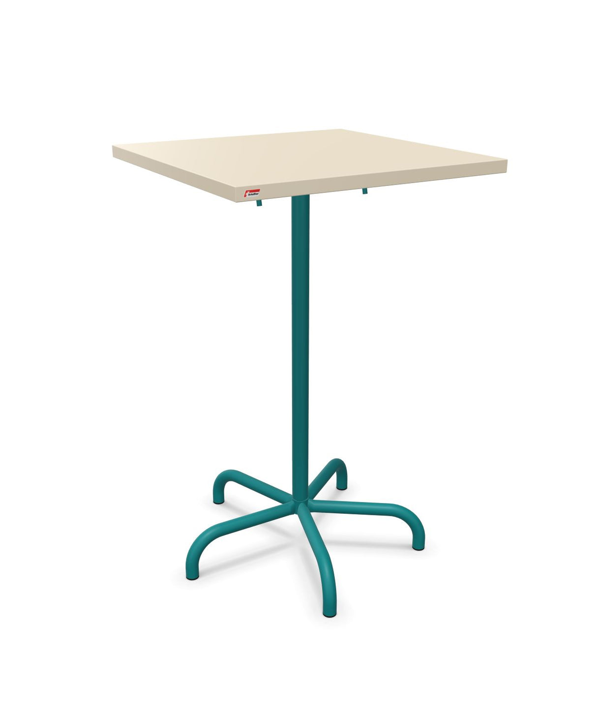 Schaffner Säntis Table haute rabattable 70x70cm h:110cm Sable Pastel 15 Bleu Kali 56 