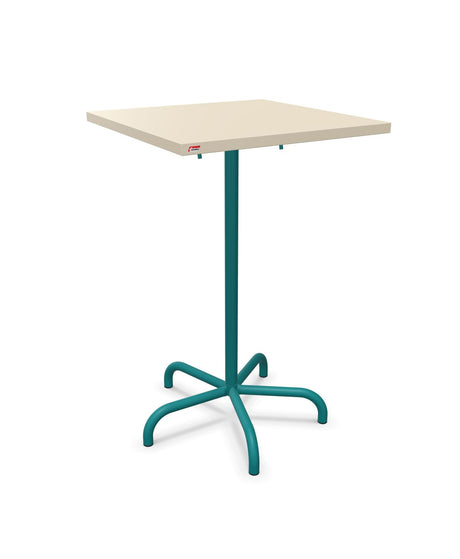 Schaffner Säntis Table haute rabattable 70x70cm h:110cm Sable Pastel 15 Bleu Kali 56 