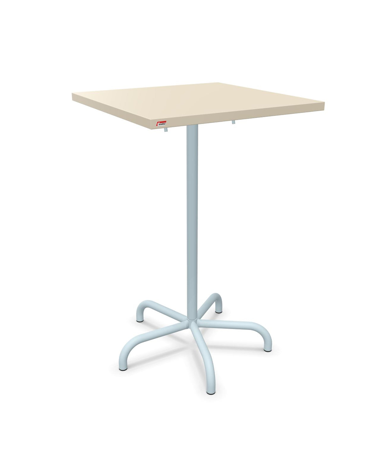 Schaffner Säntis Table haute rabattable 70x70cm h:110cm Sable Pastel 15 Bleu Pastel 51 