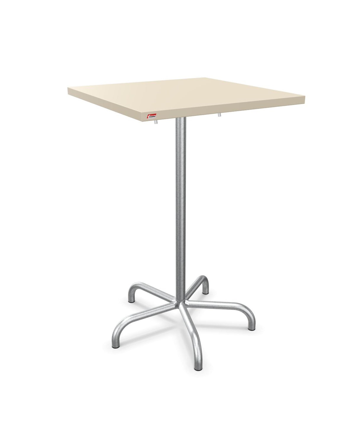 Schaffner Säntis Table haute rabattable 70x70cm h:110cm Sable Pastel 15 Galvanisé à chaud 02 