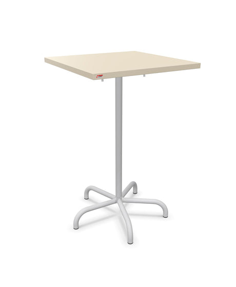 Schaffner Säntis Table haute rabattable 70x70cm h:110cm Sable Pastel 15 Gris Argent 78 