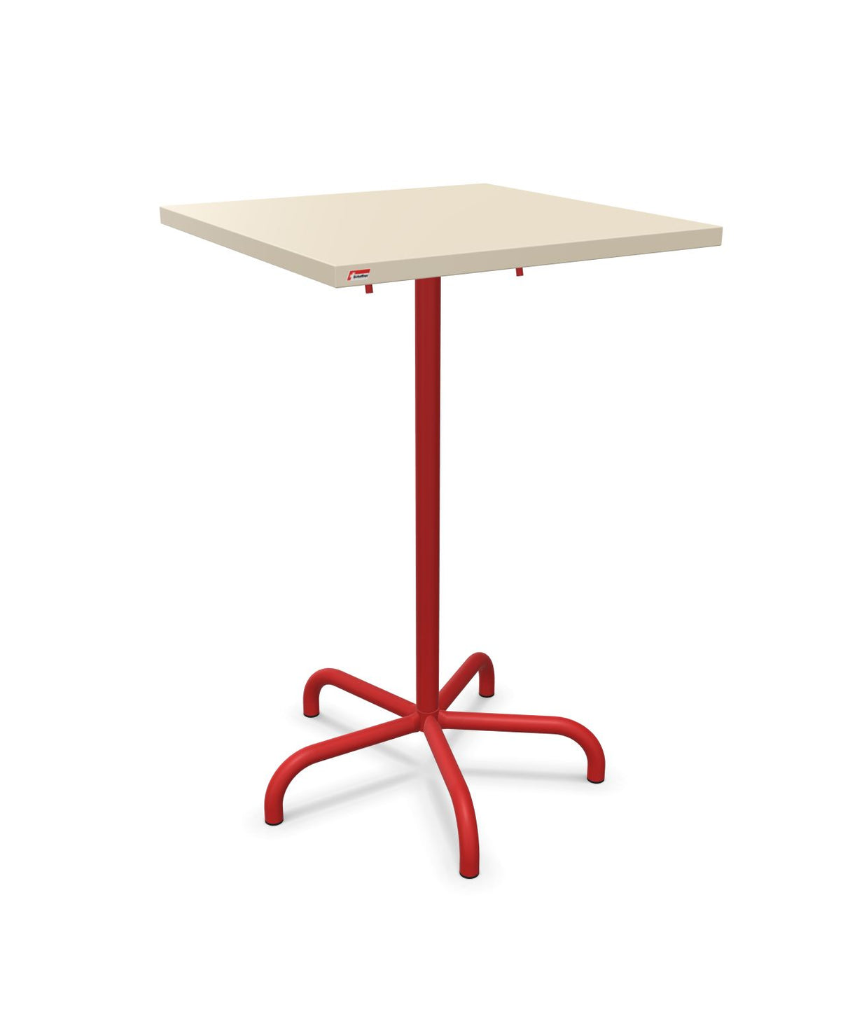 Schaffner Säntis Table haute rabattable 70x70cm h:110cm Sable Pastel 15 Rouge 30 
