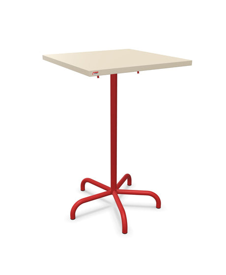 Schaffner Säntis Table haute rabattable 70x70cm h:110cm Sable Pastel 15 Rouge 30 