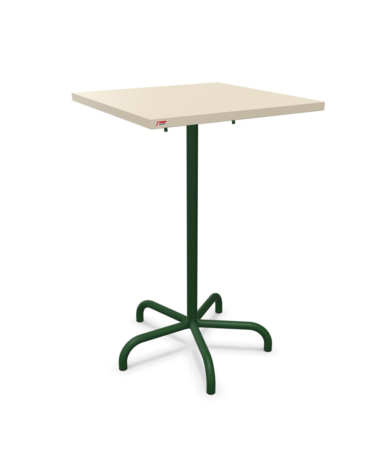 Schaffner Säntis Table haute rabattable 70x70cm h:110cm Sable Pastel 15 Vert Sapin 66 