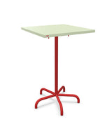 Schaffner Säntis Table haute rabattable 70x70cm h:110cm Vert Pastel 64 Rouge 30 