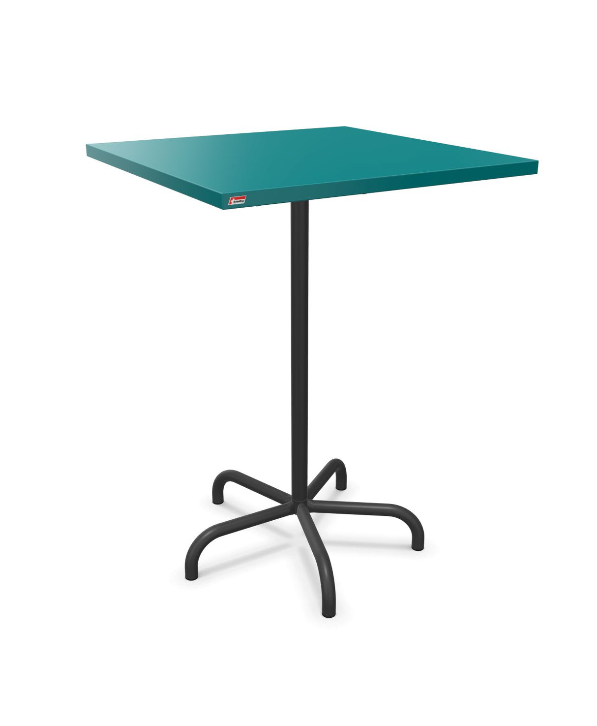 Schaffner Säntis Table haute rabattable 80x80cm h:110cm Bleu Kali 56 Anthracite 77 
