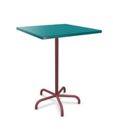 Schaffner Säntis Table haute rabattable 80x80cm h:110cm Bleu Kali 56 Bordeaux 38 