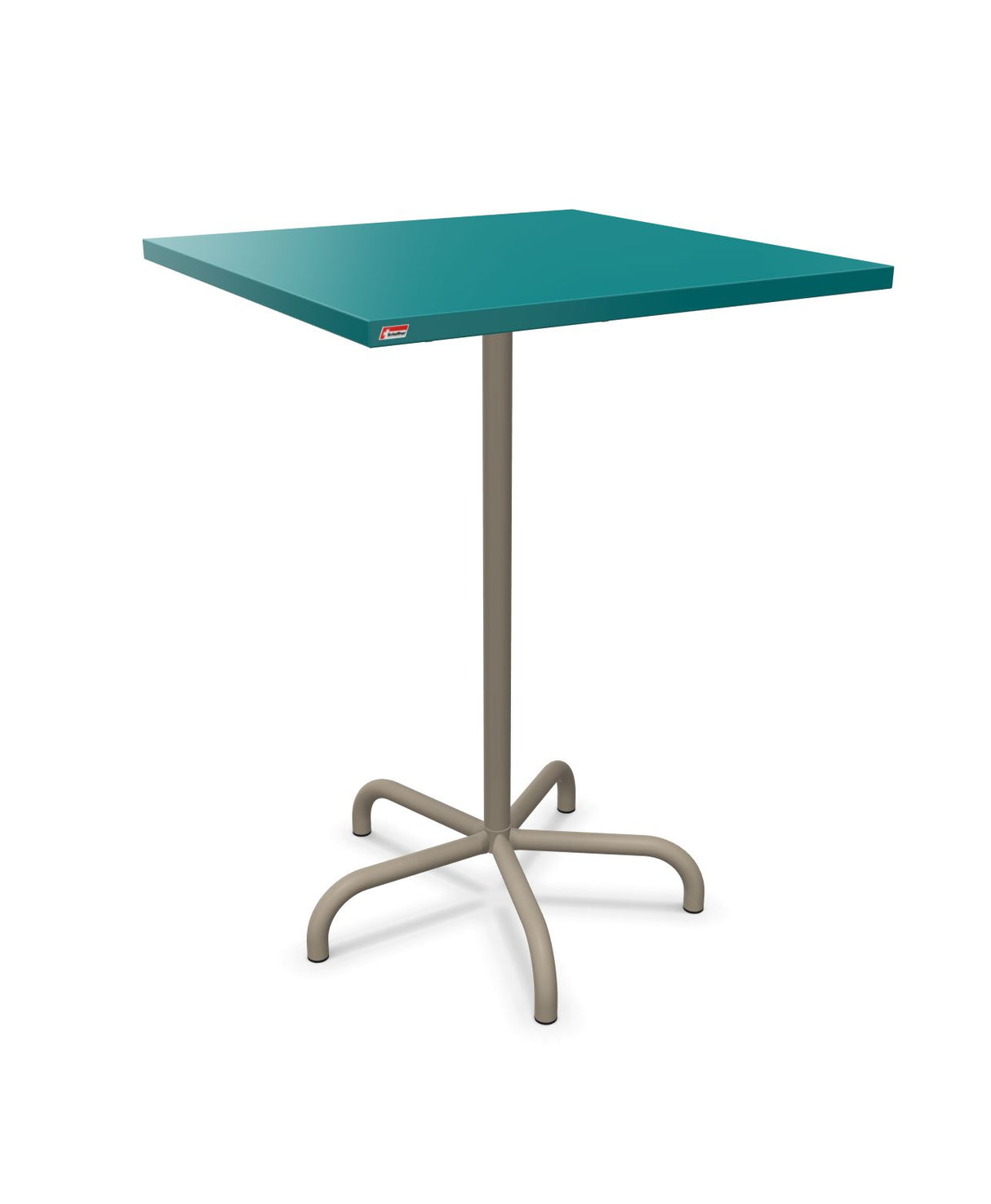 Schaffner Säntis Table haute rabattable 80x80cm h:110cm Bleu Kali 56 Champagne 85 