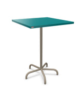 Schaffner Säntis Table haute rabattable 80x80cm h:110cm Bleu Kali 56 Champagne 85 