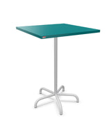 Schaffner Säntis Table haute rabattable 80x80cm h:110cm Bleu Kali 56 Gris Argent 78 