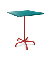 Schaffner Säntis Table haute rabattable 80x80cm h:110cm Bleu Kali 56 Rouge 30 