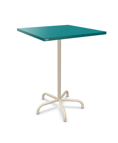 Schaffner Säntis Table haute rabattable 80x80cm h:110cm Bleu Kali 56 Sable Pastel 15 