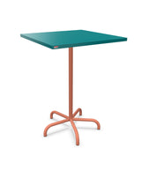 Schaffner Säntis Table haute rabattable 80x80cm h:110cm Bleu Kali 56 Terracotta 84 