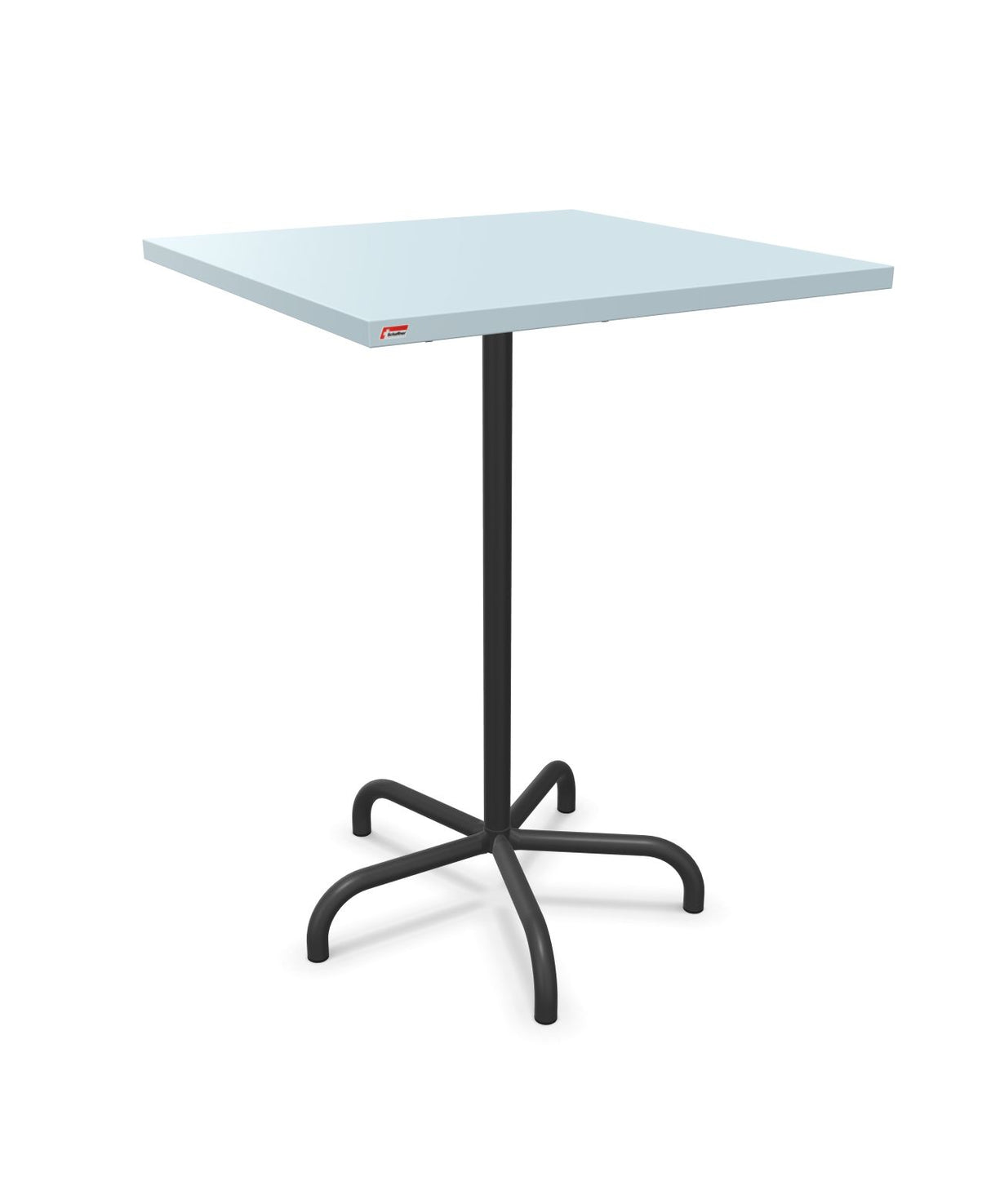 Schaffner Säntis Table haute rabattable 80x80cm h:110cm Bleu Pastel 51 Anthracite 77 