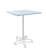 Schaffner Säntis Table haute rabattable 80x80cm h:110cm Bleu Pastel 51 Blanc 90 