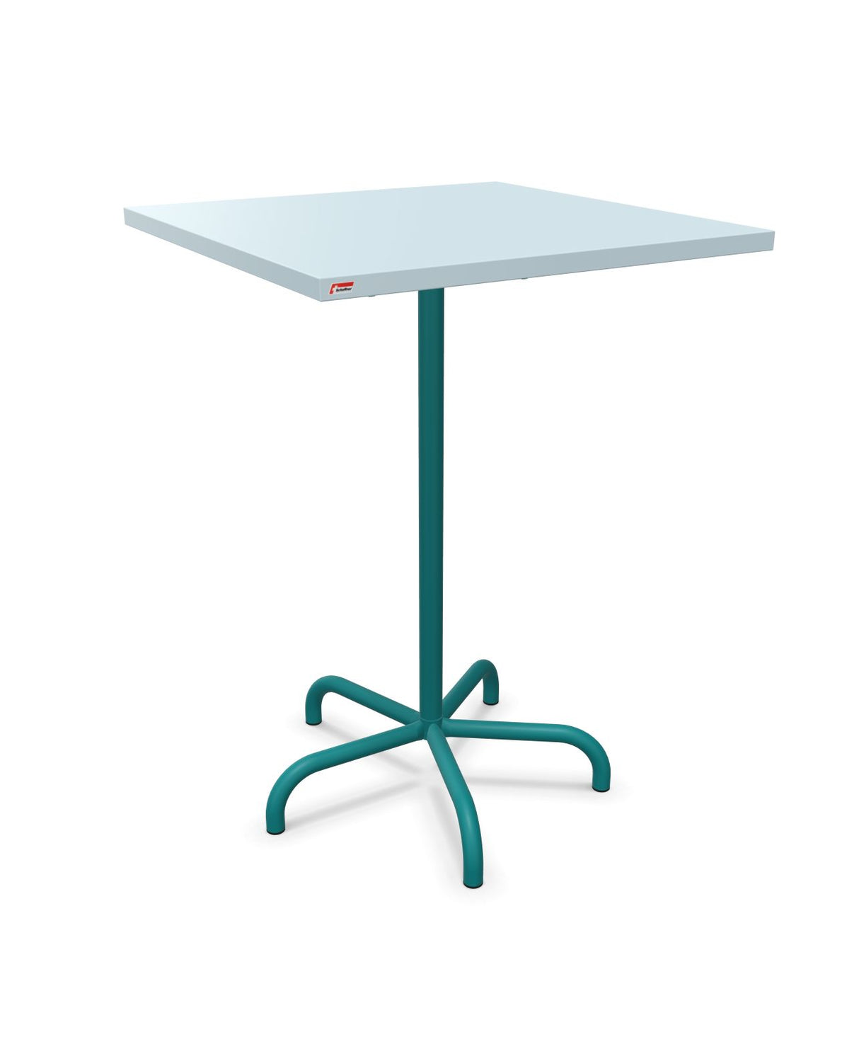 Schaffner Säntis Table haute rabattable 80x80cm h:110cm Bleu Pastel 51 Bleu Kali 56 