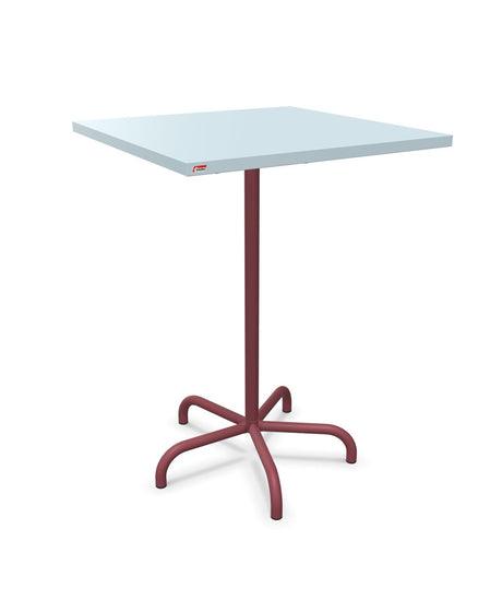 Schaffner Säntis Table haute rabattable 80x80cm h:110cm Bleu Pastel 51 Bordeaux 38 