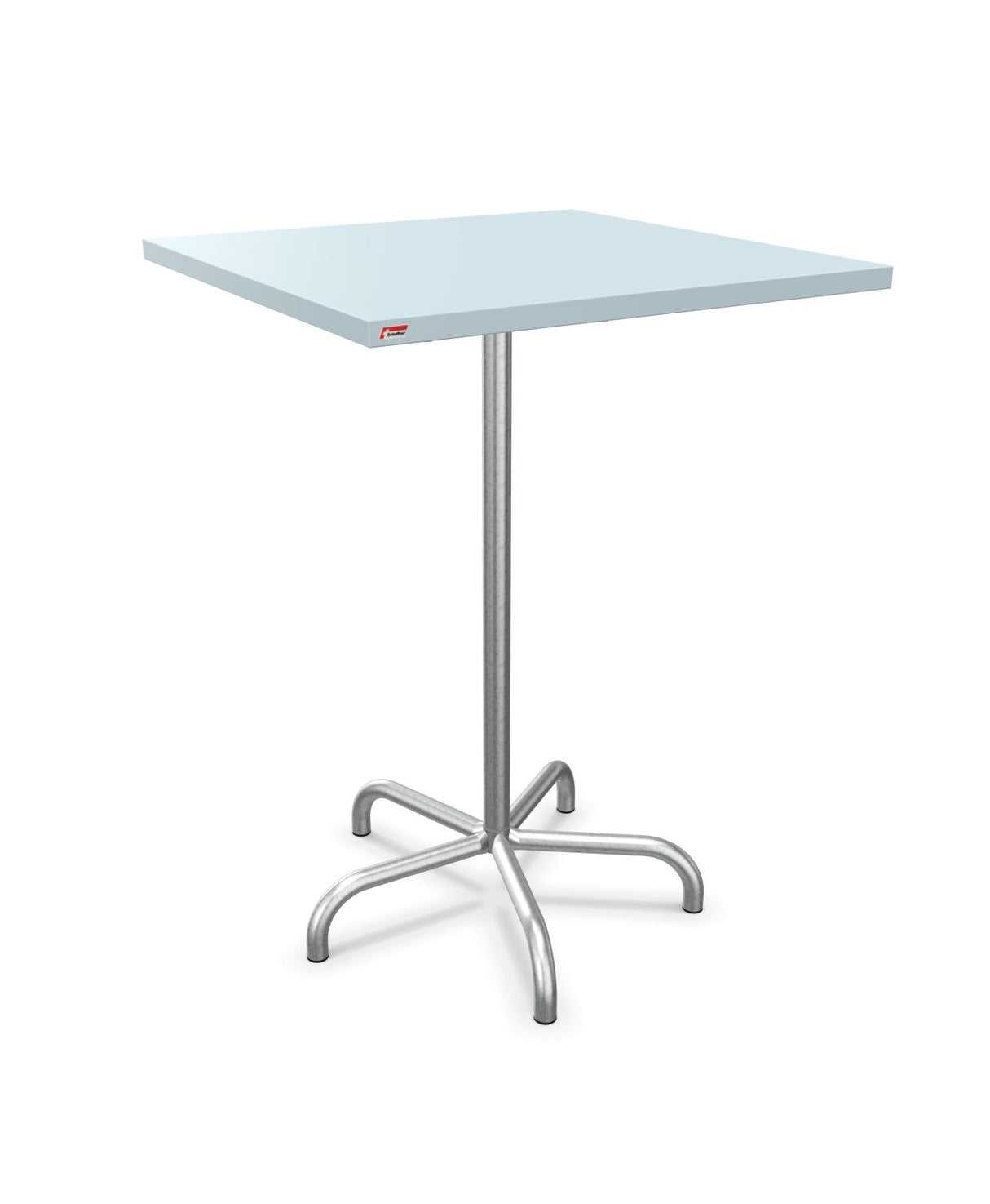 Schaffner Säntis Table haute rabattable 80x80cm h:110cm Bleu Pastel 51 Galvanisé à chaud 02 