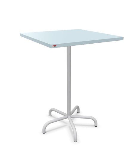 Schaffner Säntis Table haute rabattable 80x80cm h:110cm Bleu Pastel 51 Gris Argent 78 