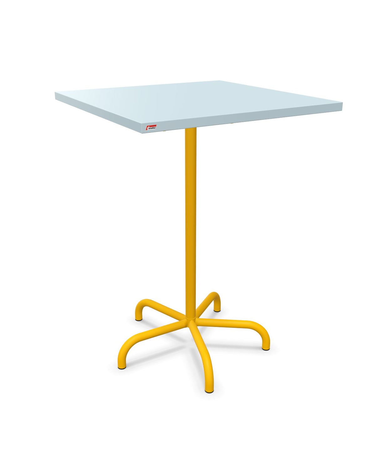 Schaffner Säntis Table haute rabattable 80x80cm h:110cm Bleu Pastel 51 Jaune 11 