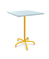 Schaffner Säntis Table haute rabattable 80x80cm h:110cm Bleu Pastel 51 Jaune 11 
