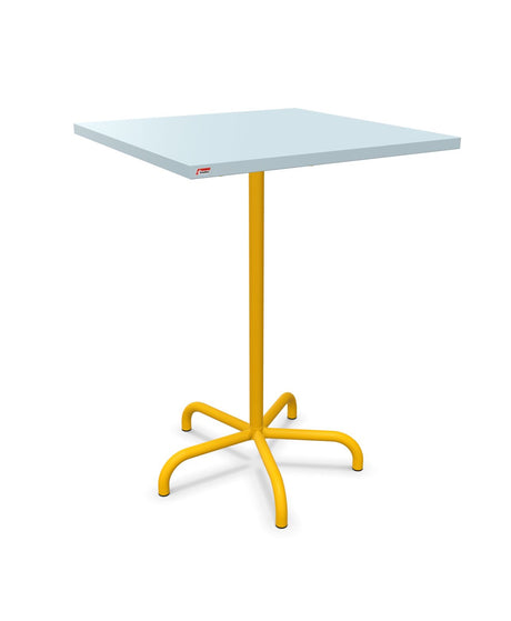 Schaffner Säntis Table haute rabattable 80x80cm h:110cm Bleu Pastel 51 Jaune 11 