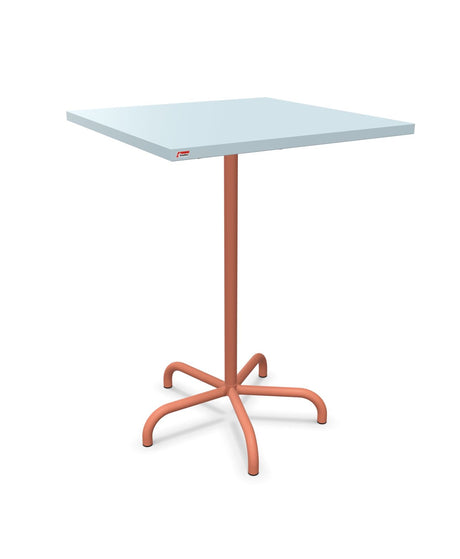 Schaffner Säntis Table haute rabattable 80x80cm h:110cm Bleu Pastel 51 Terracotta 84 