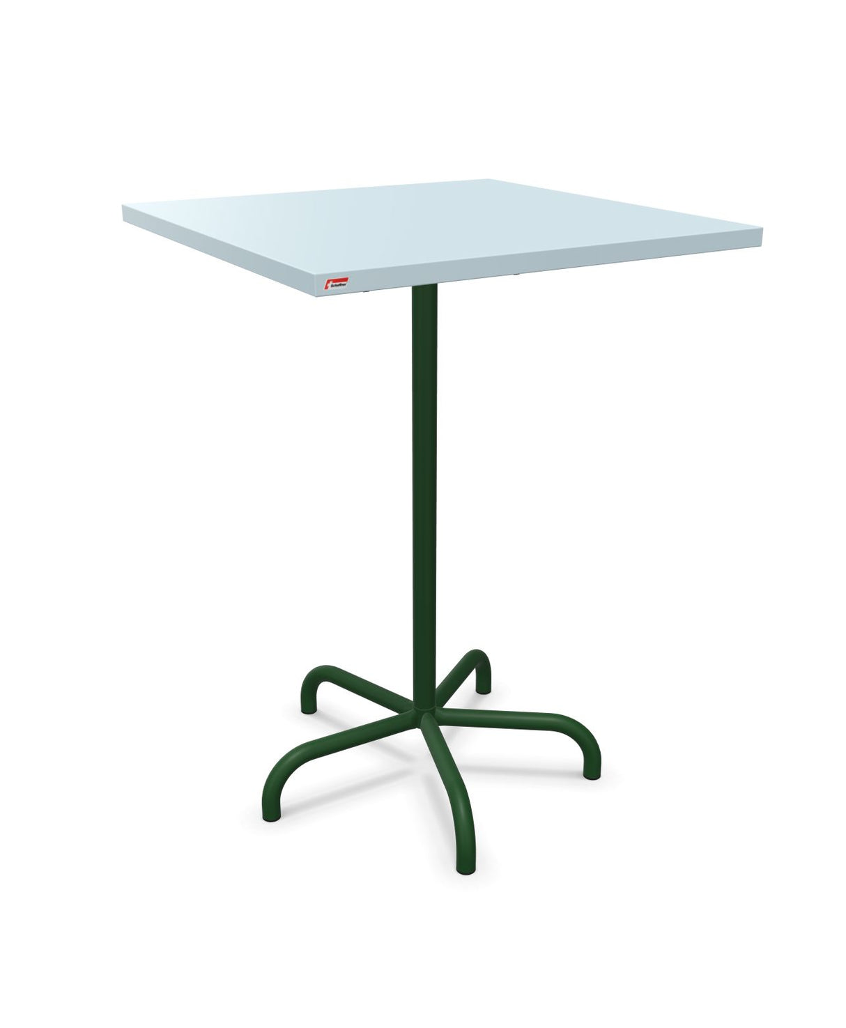 Schaffner Säntis Table haute rabattable 80x80cm h:110cm Bleu Pastel 51 Vert Sapin 66 