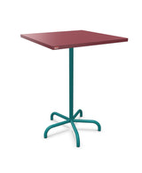 Schaffner Säntis Table haute rabattable 80x80cm h:110cm Bordeaux 38 Bleu Kali 56 