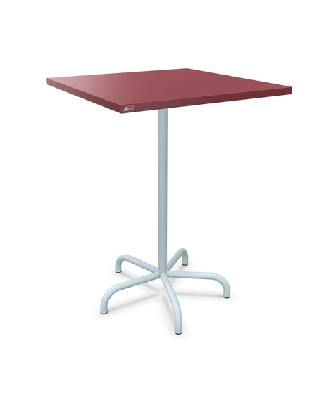 Schaffner Säntis Table haute rabattable 80x80cm h:110cm Bordeaux 38 Bleu Pastel 51 