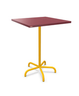 Schaffner Säntis Table haute rabattable 80x80cm h:110cm Bordeaux 38 Jaune 11 