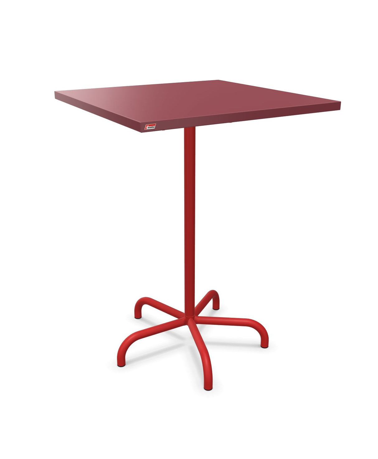 Schaffner Säntis Table haute rabattable 80x80cm h:110cm Bordeaux 38 Rouge 30 