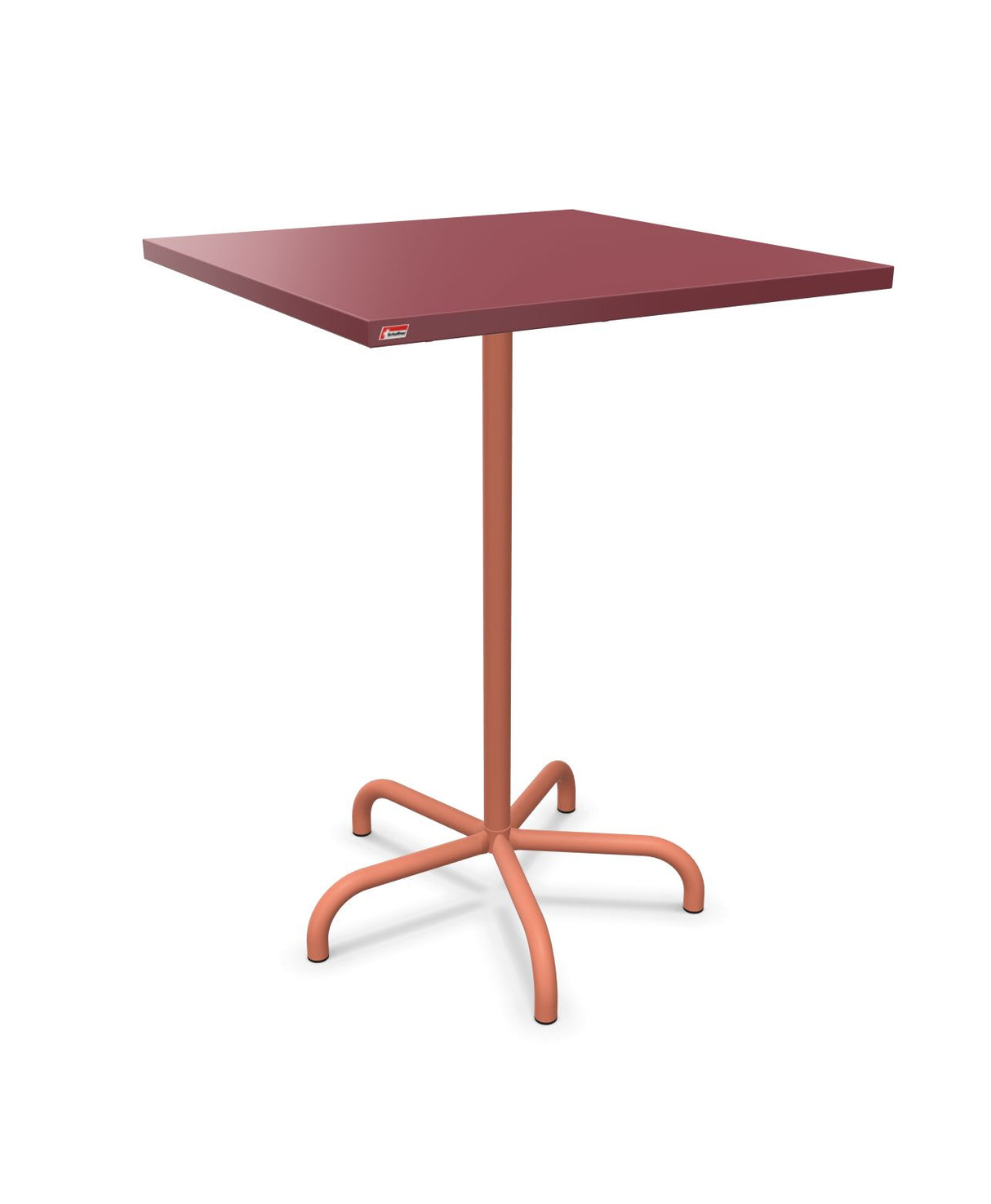 Schaffner Säntis Table haute rabattable 80x80cm h:110cm Bordeaux 38 Terracotta 84 