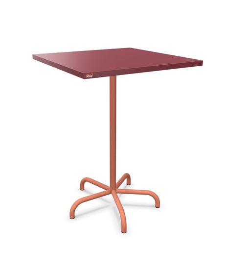 Schaffner Säntis Table haute rabattable 80x80cm h:110cm Bordeaux 38 Terracotta 84 