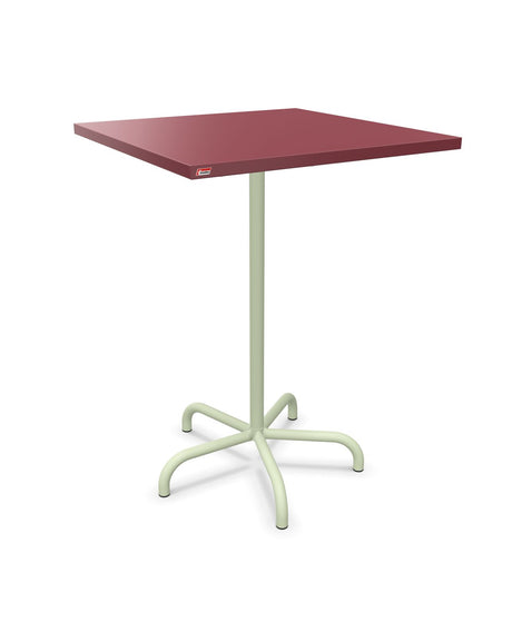 Schaffner Säntis Table haute rabattable 80x80cm h:110cm Bordeaux 38 Vert Pastel 64 
