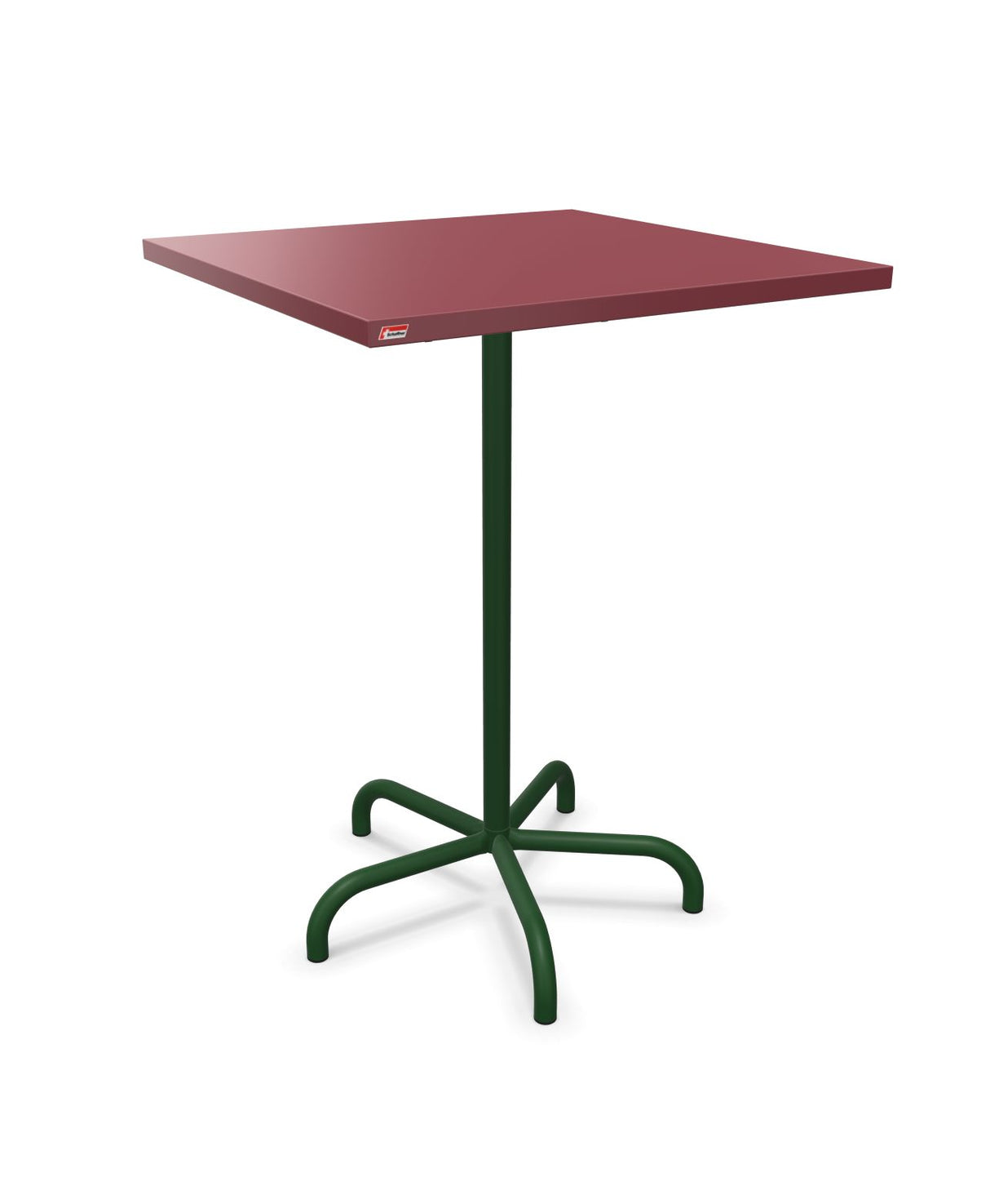 Schaffner Säntis Table haute rabattable 80x80cm h:110cm Bordeaux 38 Vert Sapin 66 