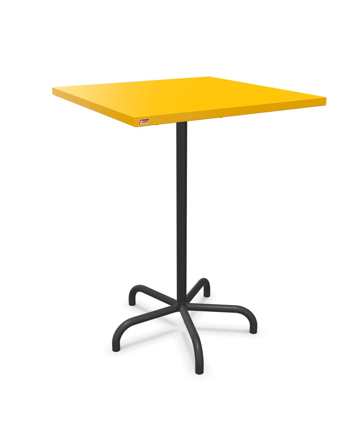 Schaffner Säntis Table haute rabattable 80x80cm h:110cm Jaune 11 Anthracite 77 