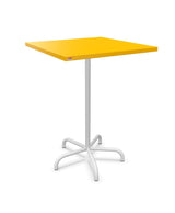 Schaffner Säntis Table haute rabattable 80x80cm h:110cm Jaune 11 Blanc 90 