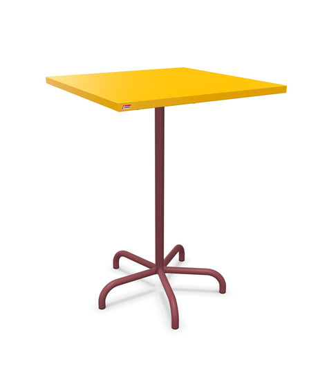 Schaffner Säntis Table haute rabattable 80x80cm h:110cm Jaune 11 Bordeaux 38 