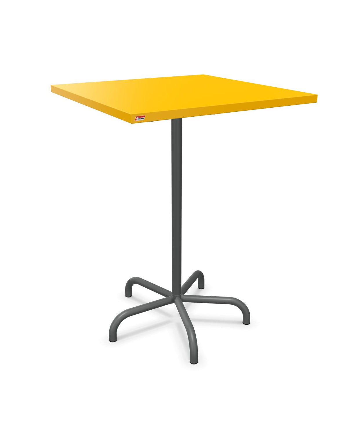 Schaffner Säntis Table haute rabattable 80x80cm h:110cm Jaune 11 Graphite 73 