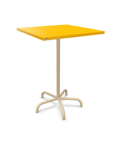 Schaffner Säntis Table haute rabattable 80x80cm h:110cm Jaune 11 Marron Pastel 83 