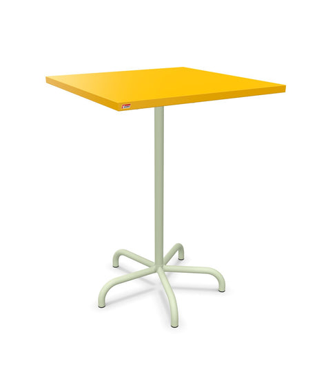 Schaffner Säntis Table haute rabattable 80x80cm h:110cm Jaune 11 Vert Pastel 64 