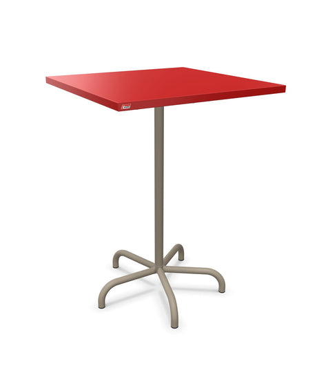 Schaffner Säntis Table haute rabattable 80x80cm h:110cm Rouge 30 Champagne 85 