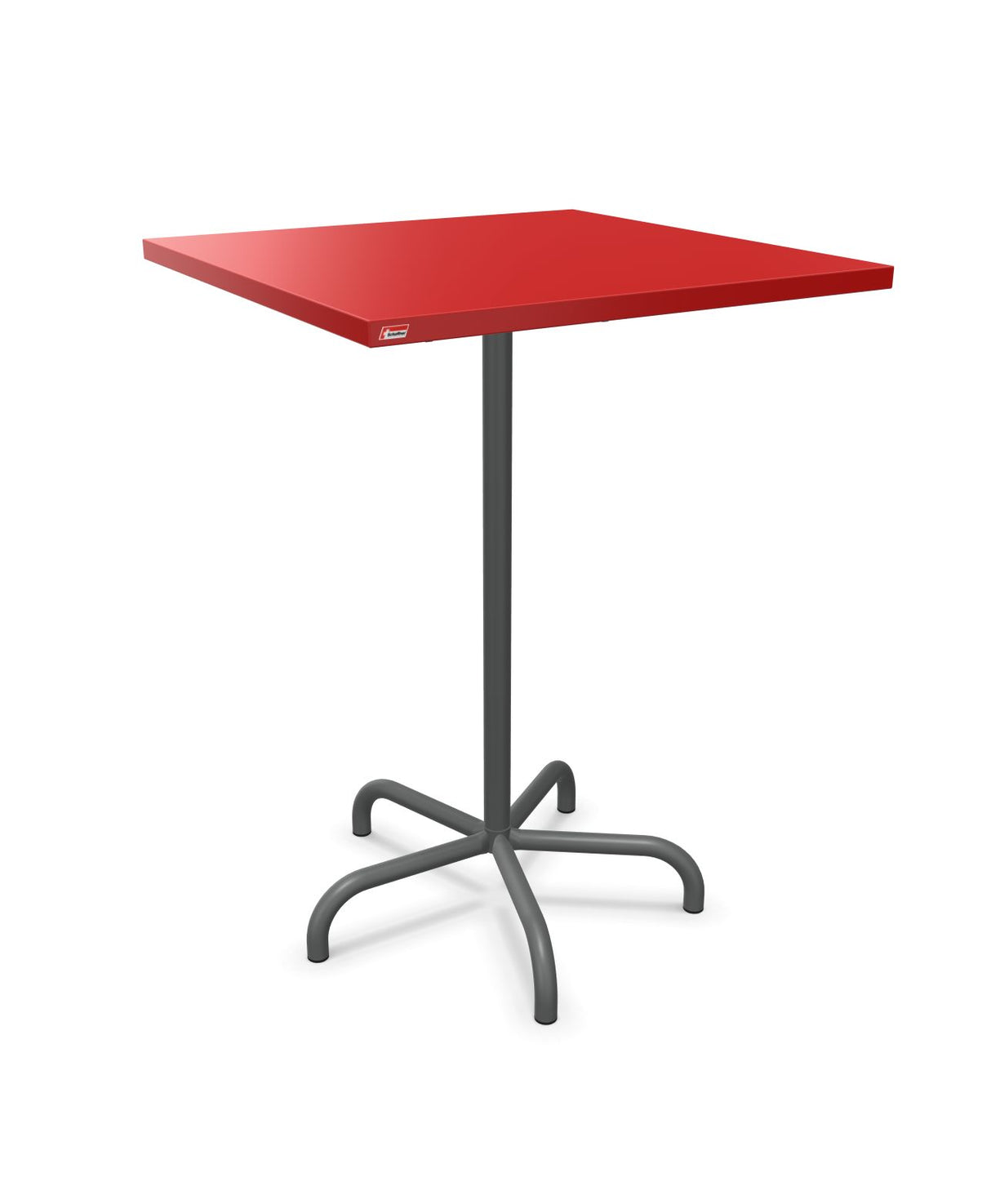Schaffner Säntis Table haute rabattable 80x80cm h:110cm Rouge 30 Graphite 73 